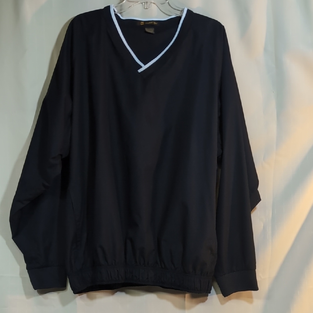 Cutter & Buck Men's Black V-Neck Sweater with White Accent